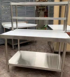 Stainless Steel Table With Top Shelves/Upper Shelf 4ft,5ft