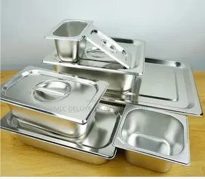 (ALL SIZES) GN Pans /Bain Marie Plates With Their Covers S/S