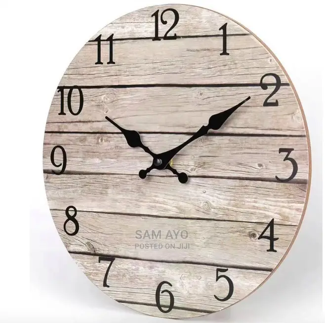 Wooden Wall Clock - 25cm