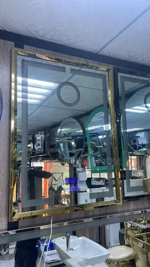 Golden Frame Bluetooth Mirror