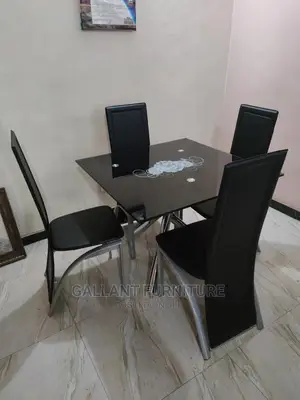 Quality Glass Dining Table Set by 4