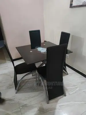 Quality Glass Dining Table Set by 4
