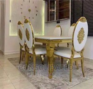 Gold Marble Dining Set
