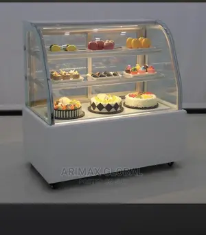 5ft Cake Display Curved Glass