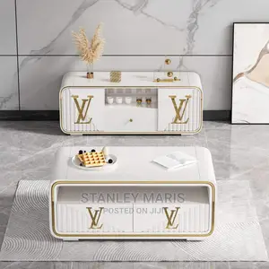 Luxurious LV Tv Stand With Center Table Set
