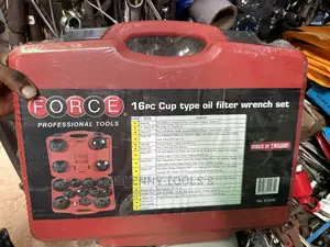 Force 15pcs Cup Type Oil Filter Wrench, Drive Size: 1/2 Inch