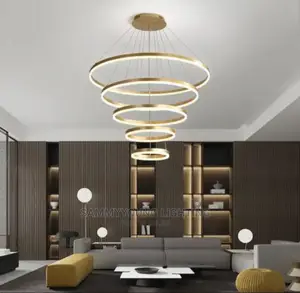 Luxury Modern LED Pendant Chandelier Light 5 Rings