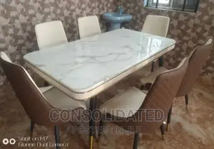 Unique Marble Dining Set by 6