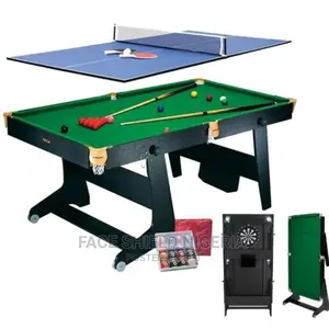 2 in 1 Combo Pool Table Tennis Table - 6 Foot - Foldable