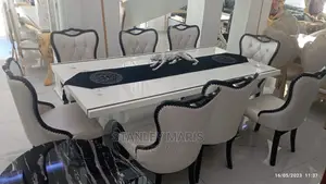 Royal Luxurious Marble Dinning Table With 8 Seats