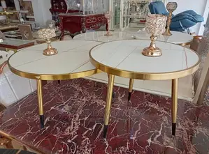 Gold Luxurious Center Table With Extension