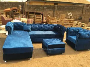 L Shape Tufted Sofa by Blackdiamond Furniture and Interior