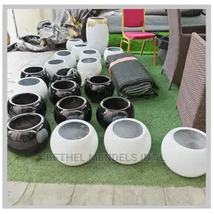 25cm Ball Fiberglass Flower Pots/Vases for Bulk Sales
