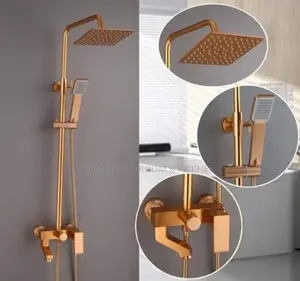 Gold Block Standing Shower