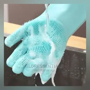 Reusable Dishwashing Gloves With Wash Scrubber
