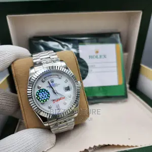 Original Rolex Day-date Silver Chain Available In Store