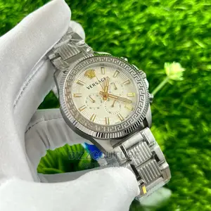 Original VERSACE Silver Steel Watch Available in Store