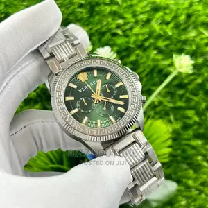 Original VERSACE Silver Steel Watch Available in Store