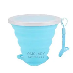 Stainless Steel Silicone Retractable Folding Cup - 260ml