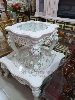 Luxurious Wooden Centre Table With Side Stool