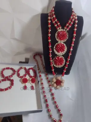 Coral Beautiful Beaded Necklace