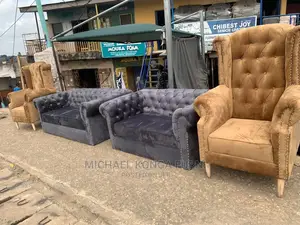 Modern 7 Seater Living Room Fabric Made Sofa Chair.