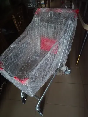 Pushing Super Market Cart Trolley Stainless Steel