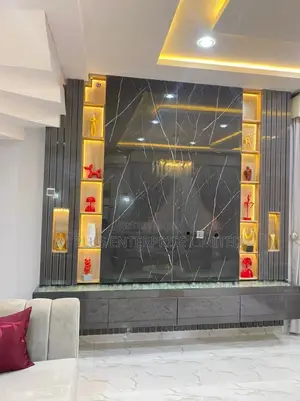 Grey Marble Tv Cladding With Inner Shelving Glass Console