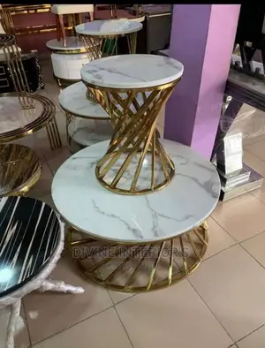 Luxurious Marble Center Table With Side Stool
