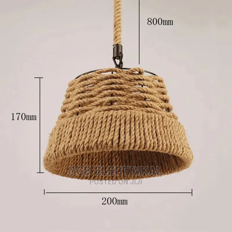 E27 Rope Hemp Lamp