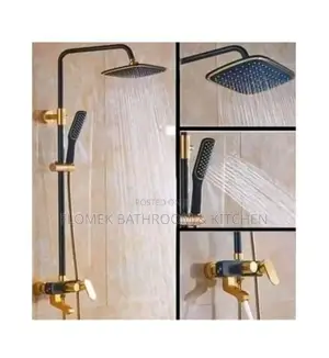 Heavy Guage Gold and Black Shower