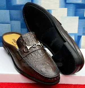 Luxury and Pure Leather Half Loafers Shoes