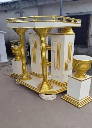 Pulpit and 2 Flower Vases for Church