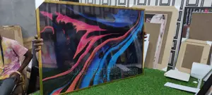 Pay on Delivery Fire Flames Artwork With Acrylics 24/36 2/3