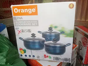 Top Quality Orange Jazz Aluminum Non-Stick Cookware Set