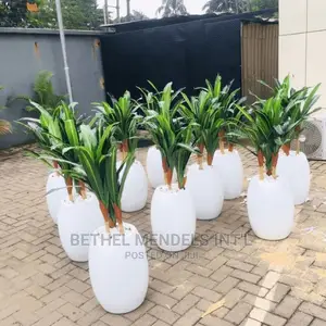 50cm Fiberglass Flower Pots Potted With Fake Dracaena Plant