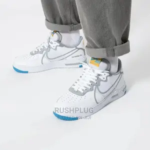 New Nike Air Force 1 Low React White Sneakers
