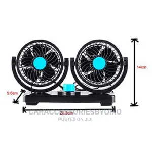 Usb Double Headed Vehicle Car Fan Hx-T303 Usb Charger 12v
