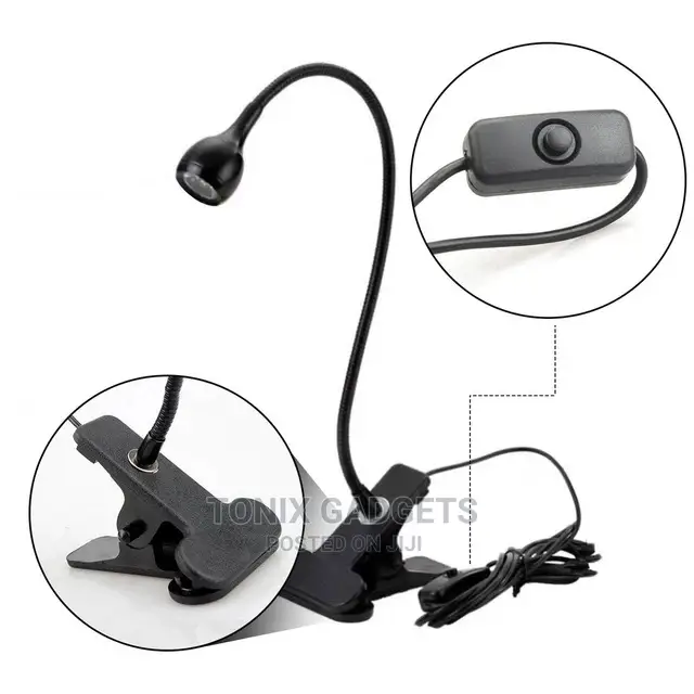 Foldable Lamp With Grip for Table and Other Surfaces