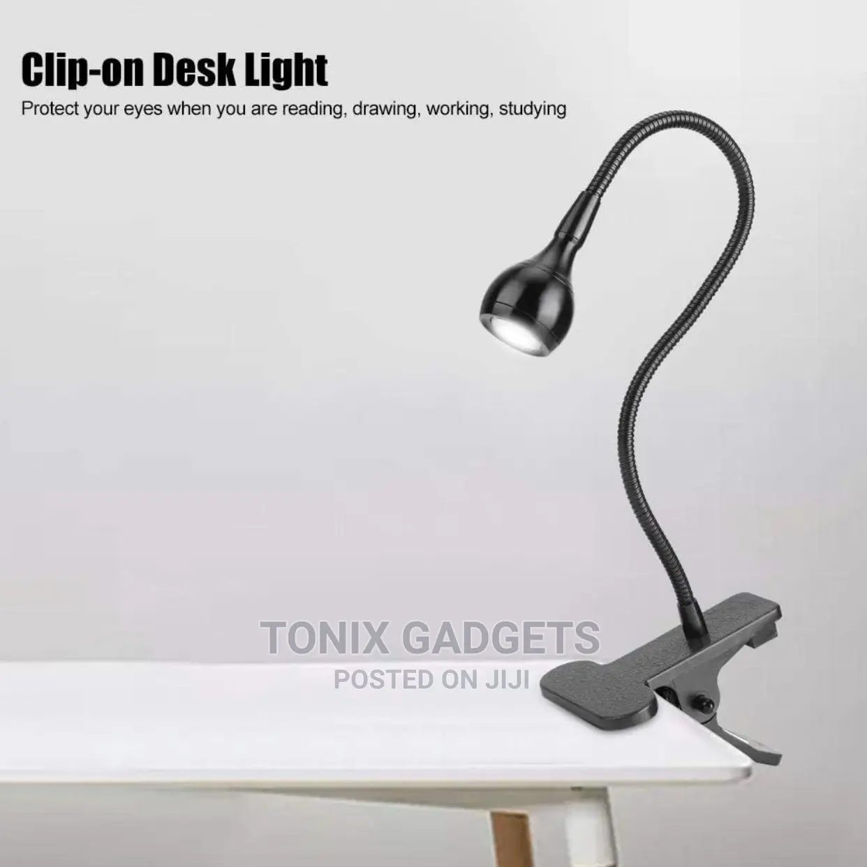 Foldable Lamp With Grip for Table and Other Surfaces