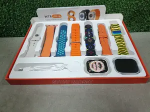 Ultra 8 Smartwatch With 7 Strap and Wireless Charger