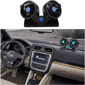 Double Headed Vehicle Car Fan Cigarette Lighter Charger 12v