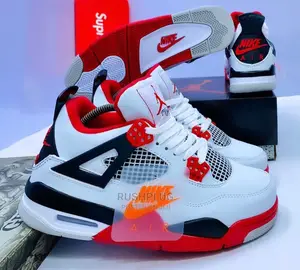 Quality Nike Air Jordan 4 Retro Fire Red/White Sneakers