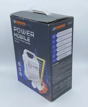 Portable Mobile Solar System With FM Radio, 2 Bulbs N Usb
