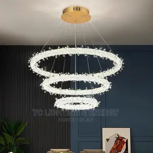 3 Ring Crystal Pendant Chandelier