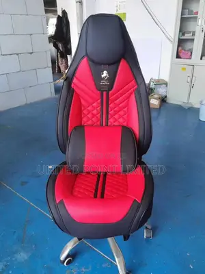 Leather Seat Cover Draft Horse Red And Black