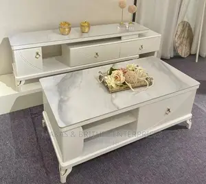 Double Drawers Tv Stand and Center Table