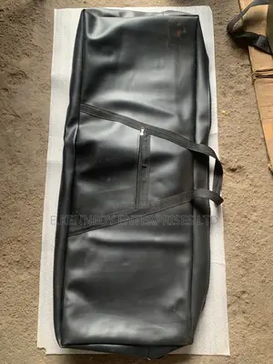 61 Keys Full Sized Pure Black Leather Padded Keyboard Bag