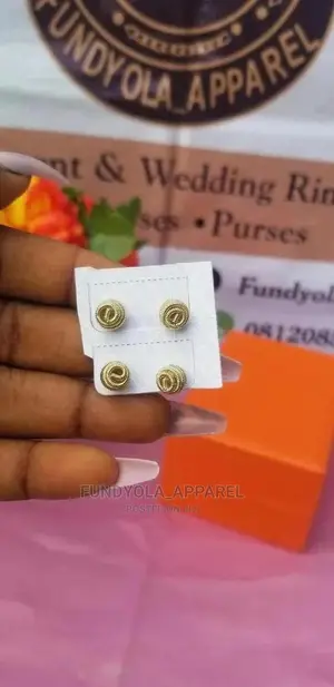 Gold Pin Earrings