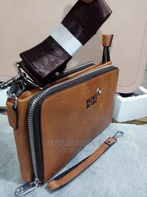 Mont Blanc Brown Men's Leather Purse